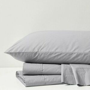 Madison Park 200 Thread Count Relaxed Cotton Percale Deep Pocket Queen Set